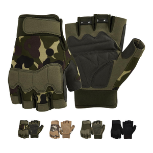 Black Half-<b>Finger</b> Cycling Gloves with Gel Padding Waterproof & Touch Screen Compatible for Mountain <b>Biking</b> & Road Cycling - Product Image 4