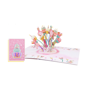 Carte de vœux 3D de couleur verte, boîte cadeau joyeux anniversaire - Product Image 3
