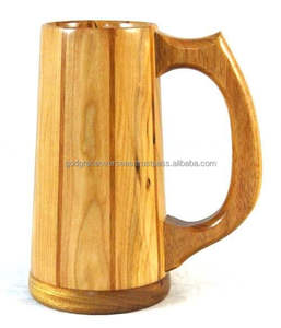 Wooden Beer <b>Mug</b> with Handle Christmas Day Gift <b>for</b> <b>Men</b> 18 oz Handmade Vintage Wood Beer <b>Mug</b> With Steel Cup Inside Leak Proof <b>Mug</b> - Product Image 6
