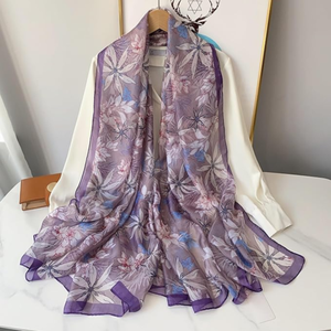 Custom Luxury Printed Winter Long <b>Scarf</b> Polyester Material Formal Style Breathable Durable OEM ODM Private Label - Product Image 2