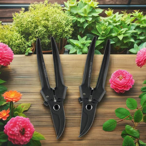 Tijeras de Jardín Ligeras de 7.5 Pulgadas, Acero Inoxidable Antioxidante con Recubrimiento Negro para Cortar Flores y Rosas - Product Image 1