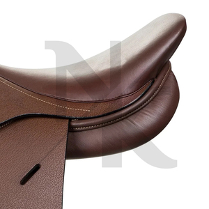 High Quality Customizable Soft Natural Leather <b>Equestrian</b> Dressage Saddle Wood English horse racing products from India - Product Image 5