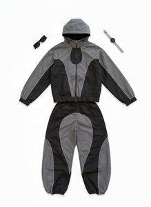 Men's Custom Two-Piece Streetwear Set Polyester Cotton Jackets Heavyweight Jogger <b>Pants</b> Eco-Friendly Quick Dry Breathable Summer - Product Image 6