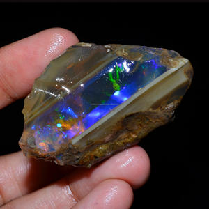 โอปอลเอธิโอเปียแบบหยาบ 3 ชิ้น คุณภาพเยี่ยม เกรดพรีเมียม 100% ธรรมชาติ แบบ Welo Fire Oily สำหรับทำเครื่องประดับ - Product Image 2