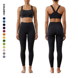 Sujetador deportivo para mujer, servicio OEM del fabricante, Spandex/nailon, soporte medio, patrón a cuadros - Product Image 4