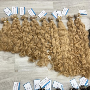 Offres exceptionnelles sur des mèches de cheveux humains vietnamiens couleur blonde, sans nœuds, sans perte, prix de gros - Product Image 3