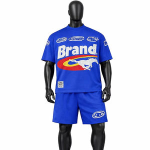 Maillot de football américain personnalisé en gros pour adultes, vierge, en maille polyester, à manches courtes, respirant, anti-transpiration et anti-bactérien - Product Image 1