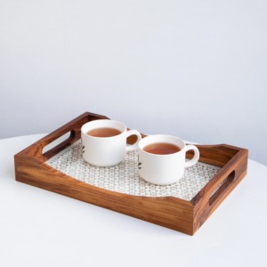 Minimalist Design Varnished Finish for Table Use <b>Storage</b> <b>Trays</b> Mango Wooden <b>Tray</b> for Home Office and Kitchen Use - Product Image 5