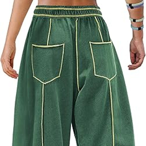 Pantalones Cargo Ligeros para Mujer, Pantalones Deportivos de Pierna Ancha, Cintura Alta con Cordón, Ropa Casual de Calle, Pantalones de Descanso - Product Image 6