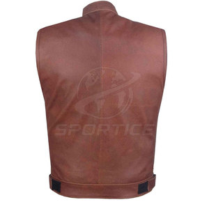 Best Edition New Quality Low Rate Men <b>Leather</b> <b>Vest</b> New Design Customer Demand Men <b>Leather</b> <b>Vest</b> - Product Image 3