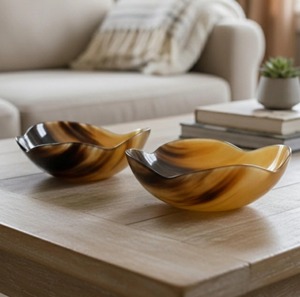 Bol en corne naturelle de qualité supérieure, nouveau design magnifique, forme ronde, idéal pour le riz, la soupe et comme assiette. - Product Image 3