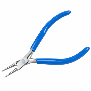 MANAN INSTRUMENTS Alicates de punta redonda cónica de acero inoxidable con mangos azules, ligeros, para joyería y manualidades DIY - Product Image 3