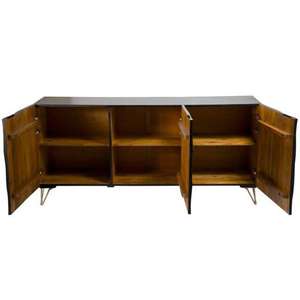 golden sunburst cnc designed <b>sideboard</b> wooden <b>storage</b> cabinet - Product Image 4