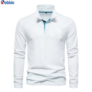 Polo de Verano para Hombre, Unisex, Casual, a la Moda, de Color Sólido, Talla Grande, Manga Larga, con Logotipo Bordado en la Parte Delantera, Transpirable - Product Image 6