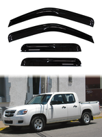 Visera para Ventana de Coche GCS Brand Mazda BT-50 2006-2011, 4 Piezas, Protección Solar y Contra la Lluvia, Material Acrílico, Cinta Adhesiva Doble