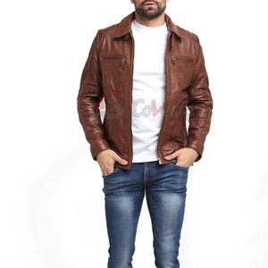 Breathable Winter Warm <b>Men</b> <b>Leather</b> <b>Jacket</b> Casual Wear <b>Men</b> <b>Leather</b> <b>Jacket</b> In Reasonable Price - Product Image 5