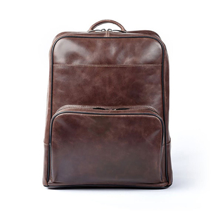 Mochila Unisex de Cuero Genuino con Múltiples Bolsillos, Diseño Elegante, Logotipo Personalizado, Color Impermeable, Capacidad de 20-35L para Uso en Exteriores - Product Image 1