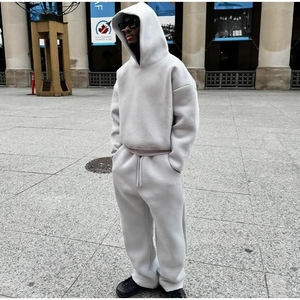 Conjuntos Deportivos al por Mayor, Ropa Urbana de Moda, Sudaderas con Capucha para Hombre, 100% Algodón, Sudadera con Capucha y Pantalones Deportivos Gruesos - Product Image 1