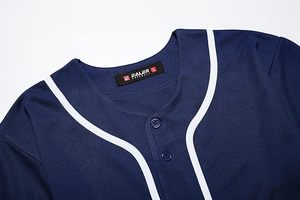 Camiseta Deportiva KALER Azul Marino, Estilo Béisbol, Manga Corta, Cierre de Botones, Diseño Duradero en Poliéster - Product Image 5