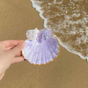 Bandeja de Joyería Hecha a Mano con Conchas de Vieira, Plato Decorativo de Conchas Marinas Naturales, Bandeja Artesanal de Conchas, Decoración para el Hogar - Product Image 3