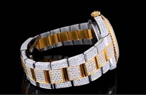 Montre mécanique de luxe personnalisée unisexe moderne en acier inoxydable Hip Hop Moissanite Super White Ice Out de marque BV9015 - Product Image 4