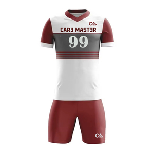 ชุดเสื้อฟุตบอล CARE MASTER สีขาวแดง คอวี แขนสั้น ผ้าโพลีเอสเตอร์ ระบายอากาศได้ดี สำหรับผู้ใหญ่ ทุกเพศ ทุกฤดูกาล - Product Image 2