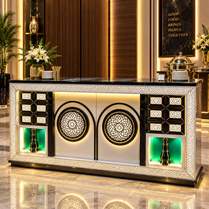 Zyvarelle King International HexaLume Grand Buffet Catering Counter Moderne en Acier Inoxydable de Luxe pour Intérieur et Extérieur Livraison Rapide - Product Image 4