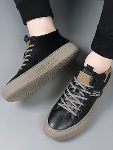 Zapatillas de Moda para Hombre, Zapatos Planos de Cuero, Zapatos con Aumento de Altura, Zapatillas de Hombre con Cordones de Alta Calidad, Zapatillas de Lujo para Hombre 2024 - Product Image 2