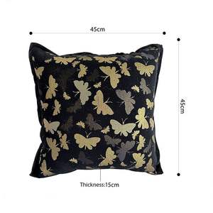 <b>Vintage</b> 45cm Butterfly Throw Pillow Cover Floral Monarch Cushion Case for <b>Sofa</b> <b>Bed</b> Decor for Living Room or Home Decor - Product Image 4