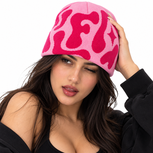 High Quality Unisex Jacquard Beanie Winter <b>Knit</b> <b>Hat</b> Custom Logo Abstract Graphic Streetwear Cap Wholesale B2B Supplier USA - Product Image 1