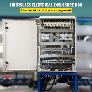 Armadio Elettrico NEMA 4X in Acciaio e Fibra di Vetro 24 X 16 X 9 Piedi IP67 Impermeabile e Antipolvere per Uso Esterno/Interno - Product Image 2