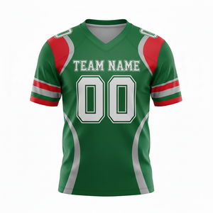 Camiseta de Práctica de Fútbol Americano Personalizada para Adultos, Manga Corta, Transpirable, Opción de Talla Grande, Cuello en V, 100% Poliéster - Product Image 6