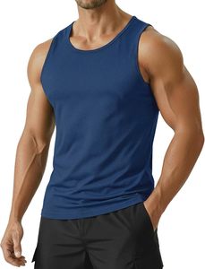 Camiseta sin mangas para hombre al por mayor, verde, cuello redondo, tejida, de secado rápido, deportiva, para fitness, fabricación bajo demanda, ODM, OEM - Product Image 5
