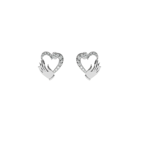 AJRETAIL แหวนทองคำ 14K สำหรับผู้หญิง ดีไซน์รูปหัวใจจับมือสุดโรแมนติก - เครื่องประดับสำหรับงานหมั้นและงานแต่งงาน - Product Image 3