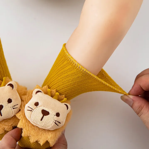 Lindos Calcetines de Bebé con Diseño de Cara de León 3D, de Algodón Amarillo, Tejidos, Antideslizantes, con Diseño de Dibujos Animados, para Otoño, de 0.5 a 3 Años - Product Image 2