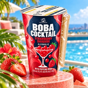 Bebida de Té de Burbujas Alcohólica Lista para Beber, Cóctel Tropical con Boba Explosiva para la Venta Minorista de Bebidas Modernas - Product Image 1