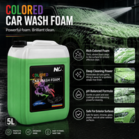 Shampooing Moussant Coloré Nikeliang pour Lavage Auto, Savon Neige Vert Haute Mousse, Concentré Liquide Sûr pour la Peinture, Ratio de Dilution 1:100 pour la Mousse