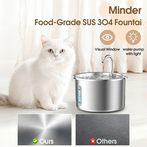 Fontanella <span class=keywords><strong>per</strong></span> Animali Domestici all'Ingrosso, Distributore d'Acqua <span class=keywords><strong>per</strong></span> <span class=keywords><strong>Gatti</strong></span> con Pompa Ultra-Silenziosa, Ricarica <span class=keywords><strong>Automatica</strong></span>, <span class=keywords><strong>Ciotola</strong></span> in Acciaio Inossidabile a Motivo Solido <span class=keywords><strong>per</strong></span> Cani e <span class=keywords><strong>Gatti</strong></span> - Product Image 3