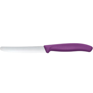 Couteaux de cuisine à manche violet en acier inoxydable, lame tranchante, couteaux utilitaires professionnels pour la découpe de viande, de fruits, de légumes et d'aliments - Product Image 1