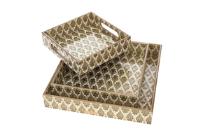Bandeja de Almacenamiento de Madera Natural de Lujo Hecha a Mano, Apta para Lavavajillas, Diseño Moderno para Café, Té, Desayuno, Aperitivos, Vajilla, Baño - Product Image 2