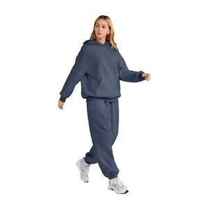 Oversized Tracksuit Men OEM Private Label Jogger Set Custom Logo Hoodie and Pants 2 Pcs Set Blank Jogging Suit - Product Image 3