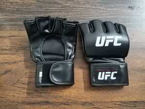UFC Official Fight Gloves Half Finger Pu Leather MMA Training Gloves Hook & Loop Closure Adult Martial Arts Gear - Product Image 1