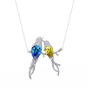 Collar de Plata 925 Personalizado con Colgante de Mariposa y Diamantes de Laboratorio, Gema Colorida con Incrustaciones, Joyería de Lujo, OEM ODM - Product Image 4