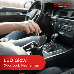 ROADPOWER (RP-ASH-19) Cendrier de voiture portable, élégant, sans fumée et éclairé par LED pour une conduite propre avec un design VIP haut de gamme - Product Image 4