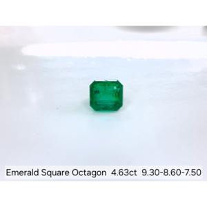 มรกตแซมเบียธรรมชาติทรงแปดเหลี่ยม 4.63 กะรัต คุณภาพสูง พลอยหลวม - Product Image 1