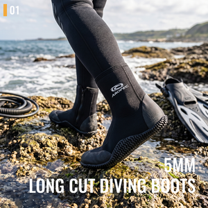 Botas de Buceo Aropec de Neopreno de 5mm con Cierre YKK # 8 cremalleras y suela de goma U2 duradera - Equipo profesional para deportes acuáticos OEM/ODM - Product Image 2