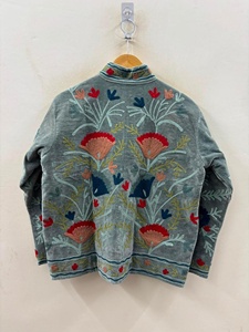 Hot Selling Suzani <b>Velvet</b> <b>Jacket</b> Floral Embroidered <b>Jacket</b> Artisan Vintage Festival Winter Short Coat for <b>Women</b> - Product Image 2
