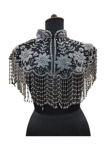 Cape en dentelle à sequins perlés 2026 avec tissu 100 % coton et acier inoxydable aux meilleurs prix d'Inde - Product Image 1