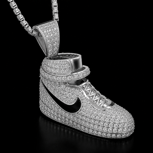 Colgante para Zapatos Estilo Hip Hop con Diamantes Cultivados en Laboratorio de 6-7 CT, Plata de Ley 925, Certificado IGI - Product Image 3