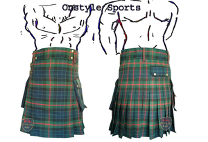 สินค้าขายดี ผ้ากิ๊ตส์ลายสก็อตทันสมัยสำหรับผู้ชาย ผ้ากิ๊ตส์อเนกประสงค์แบบหนา พร้อมกระเป๋าคาร์โก้และสายรัดปรับได้ - Product Image 6